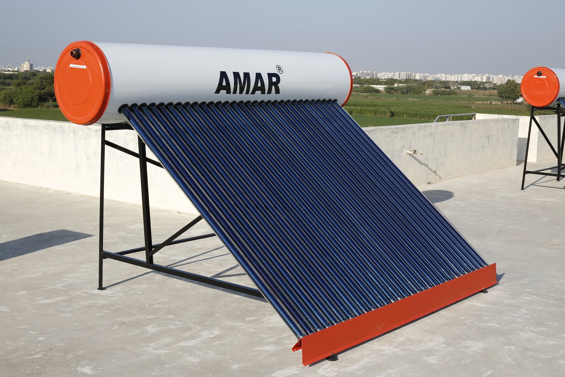 AMAR Solar Water Heater — Rooftop View