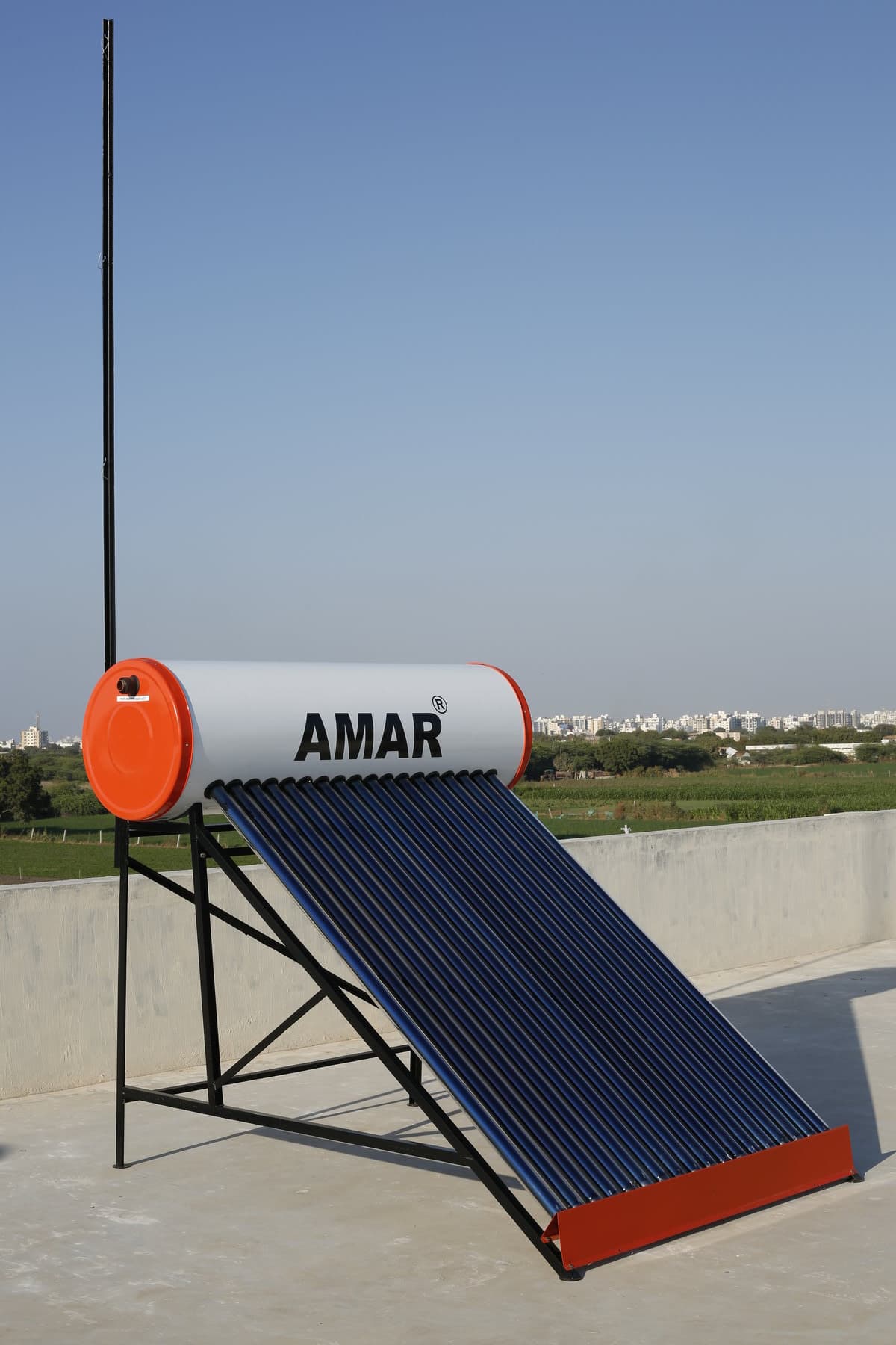 AMAR Solar Water Heater — Angle View