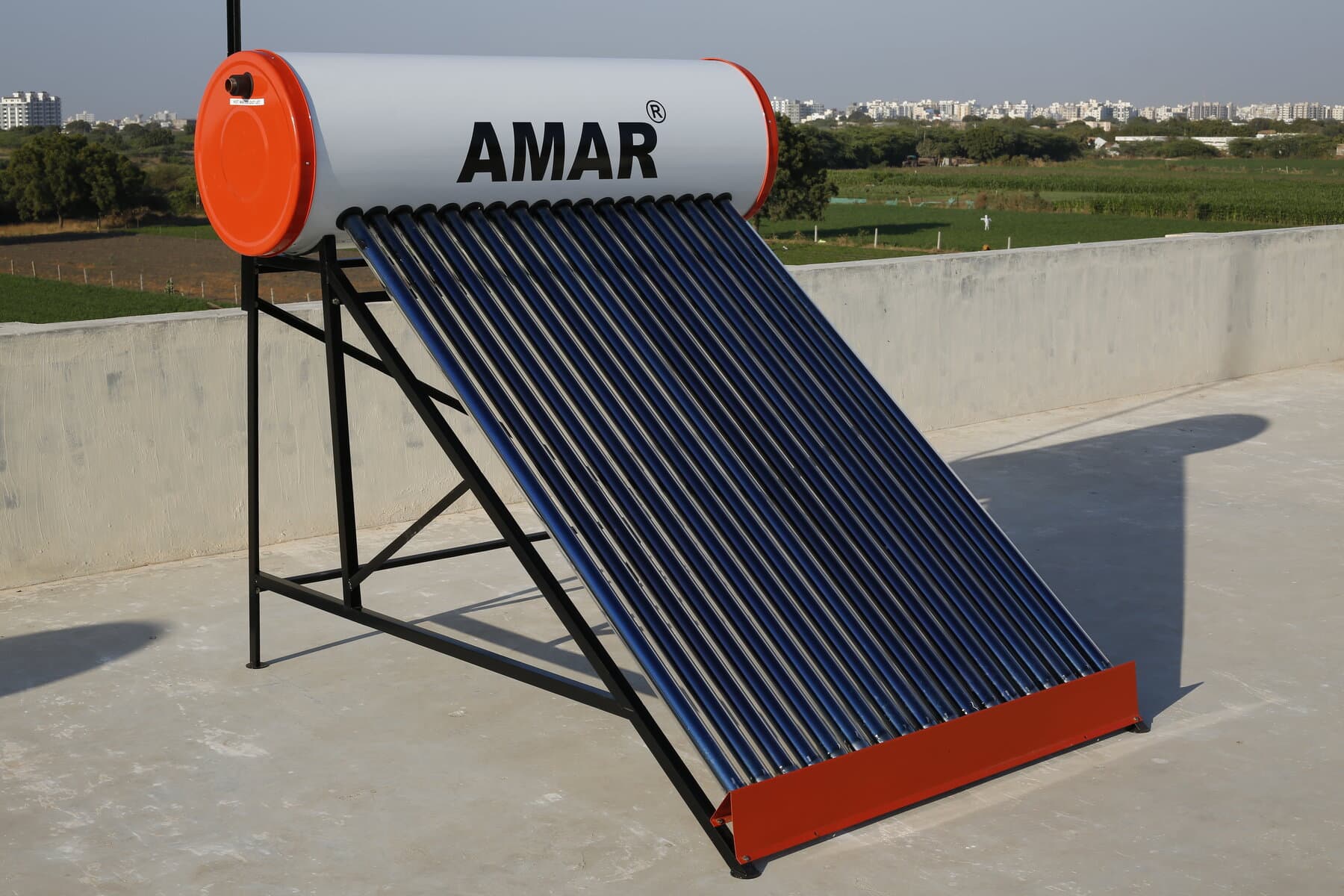 AMAR Solar Water Heater — Wide Angle