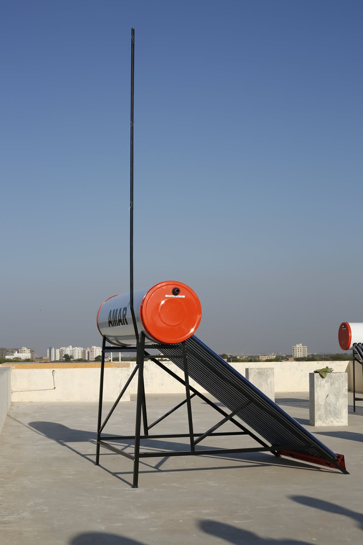 AMAR Solar Water Heater — Rear View